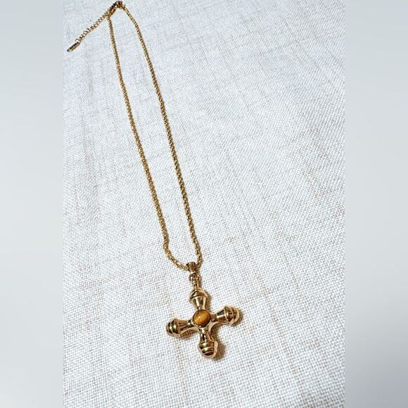 Vintage tiger eye necklace N526 - Picture 4 of 5